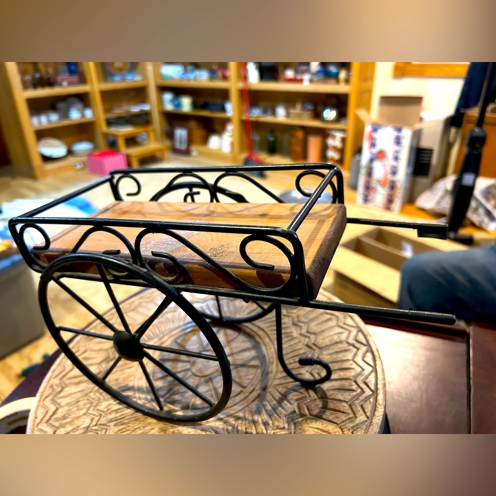 Decorative Metal and Wood Cart